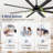 72 Inch Industrial DC Motor Ceiling Fan, Large HVLS Ceiling Fan With Reversible Blades, 6-Speed Remote Control, Home Or Commercial Ceiling Fans For Porch/Garage/Shop-319257514-317992370