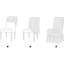 Housse pour chaise de salle à manger - Blanc - 1 pièce / extensible / antidérapante / lavable / à jupe / protectrice de meuble / style campagnard / usage domestique et événementiel