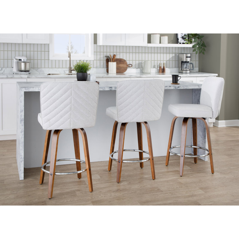 Henry Fixed-Height Counter Stool - Set Of 2, Grey