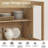 Modern Sideboard With Adjustable Shelves, 4 In 1 Storage Cabinet With Glass Doors, Coffee Bar Cabinet-1236733465