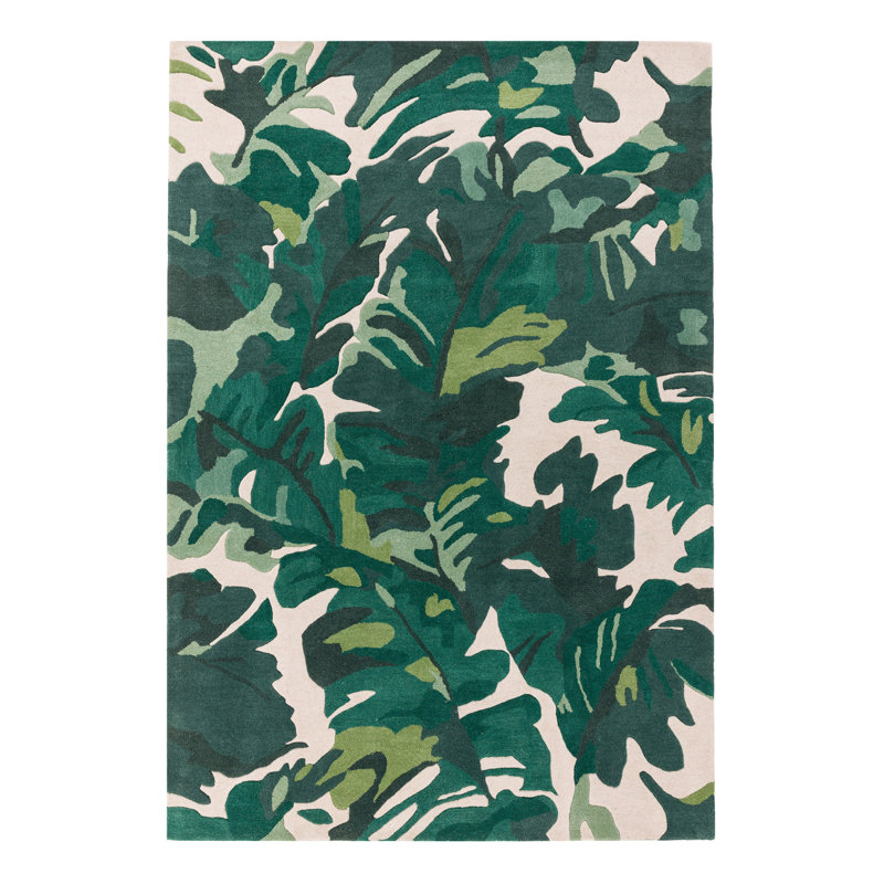 Garlington Floral Wool Hand Woven Area Rug, Rectangle 120 x 170cm