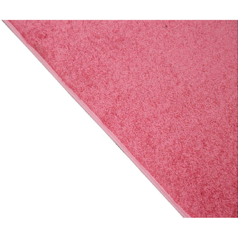 Tapis carré en polyester tissé à la machine de couleur rose, Tapis de couloir 3 pi x 18 pi
