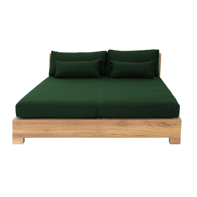 Westgate Outdoor 2 - Seat Patio Daybed, Forrest Green Velvet