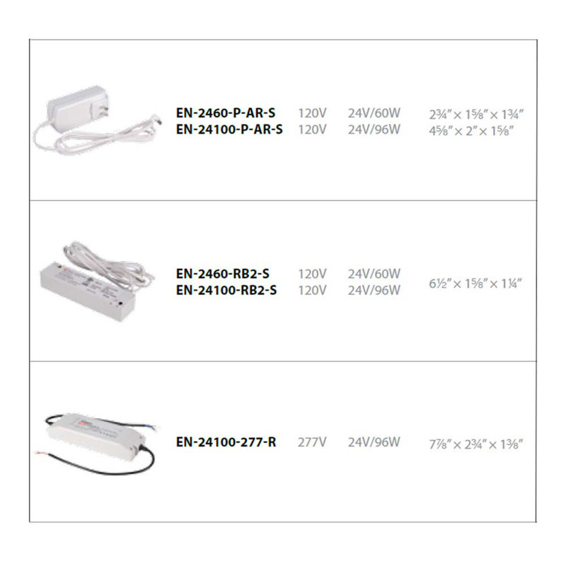 Class 2 Plugin 24V Electronic Transformer, 96 Watt