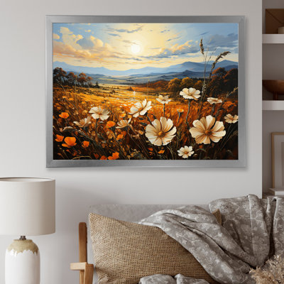 Golden Meadows Of Flowers Fields IV sur toile