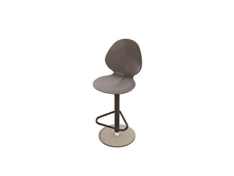 Tabourets réglables Basil, Bronze mat, Polypropylene, Taupe mat