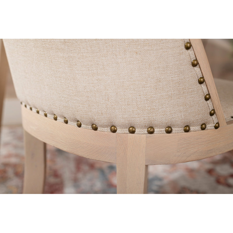 Aria Upholstered Dining Chair, Oak