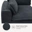 Canapé modulaire composé de mousse grise segmentée et emballé sous vide ; comprend un accoudoir droit permettant une configuration flexible — un fauteuil minimaliste, durable et décontracté, idéal pour le salon.