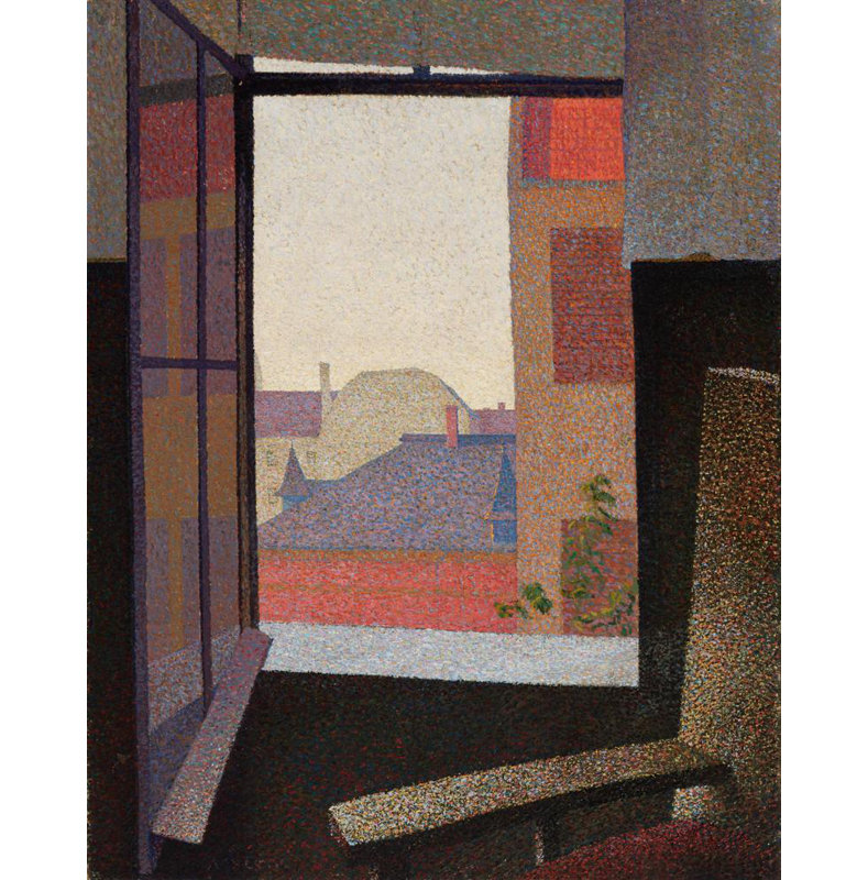 «View from the Window» par Arthur Segal - Art mural sur toile tendue avec châssis, H 40 po x l 28 po