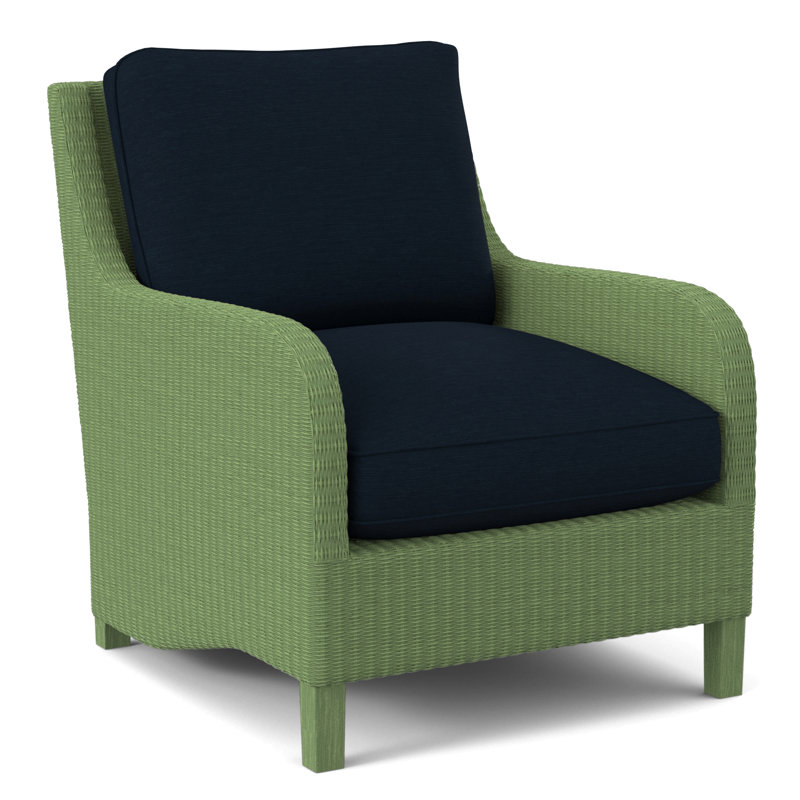 Gibraltar Armchair, Blue Buffalo Check; 0120-61, Celery