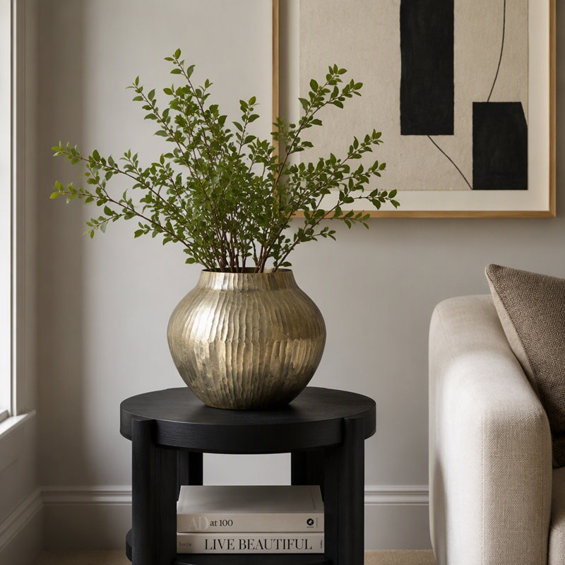 Vase de table en aluminium, salon, chambre à coucher