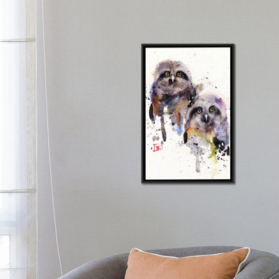 « owlets » par dean crouser,, reproduction d’impression sur toile tendue