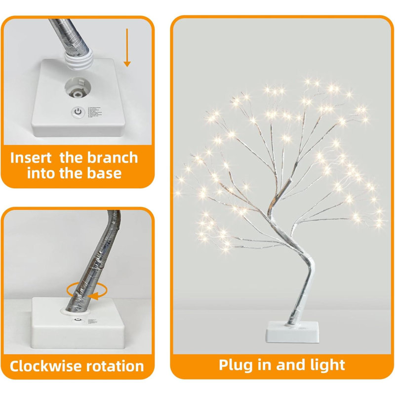 Arbre féerique, 108 arbres lumineux à DEL pour la décoration intérieure, arbre de Noël avec 9 modes et minuterie, arbre féerique pour la décoration de Noël intérieure