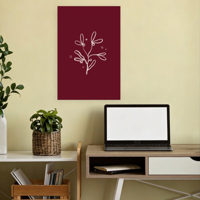 Mistletoe, charme céleste abstrait, plante minimaliste, art mural