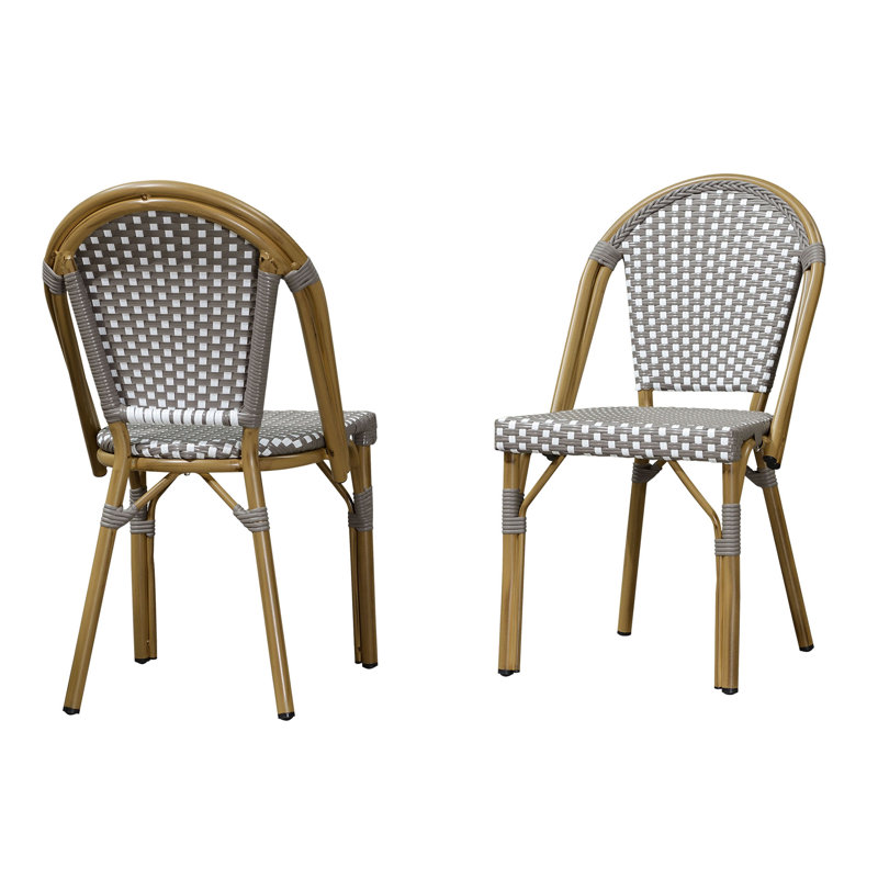 Chaise de terrasse empilable Dramford, gris
