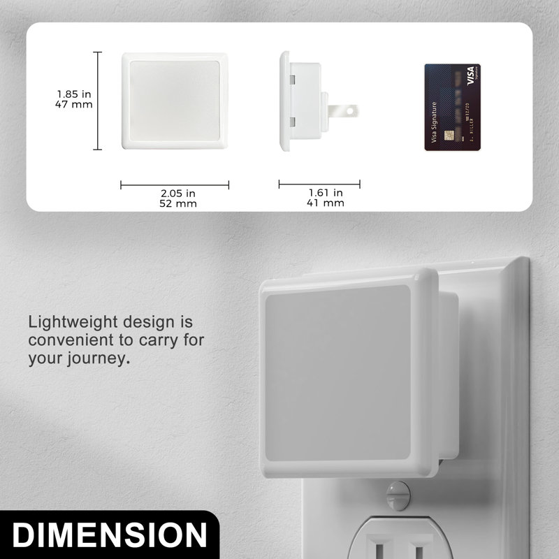 Amber LED Plug-In Night Light, Automatic Dusk To Dawn, Amber