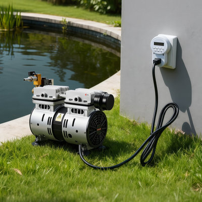 Pond Aerators, 5.2CFM Aeration System for Lakes up to 3 Acres, 3/4 HP Air Compressor, 1 Diffuser & 100' Weighted Tubing, Outdoor Pond Aeration Pump for Deep Water Oxygen Circulation