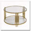 Ensemble de 3 tables de salon avec 1 table basse et 2 tables de bout rondes-1769008128