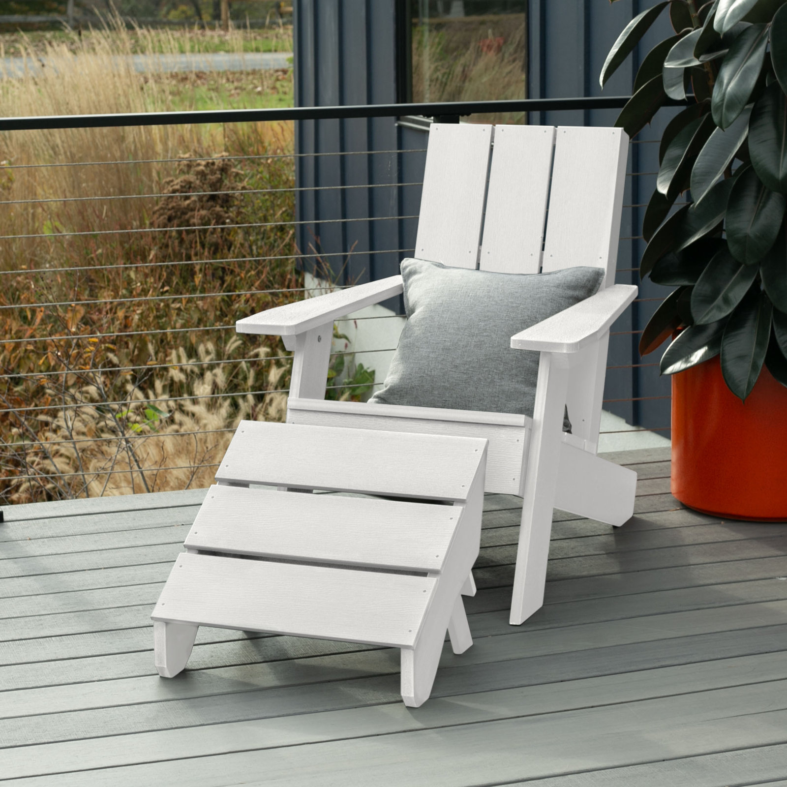 Byrnes Adirondack Chair, White
