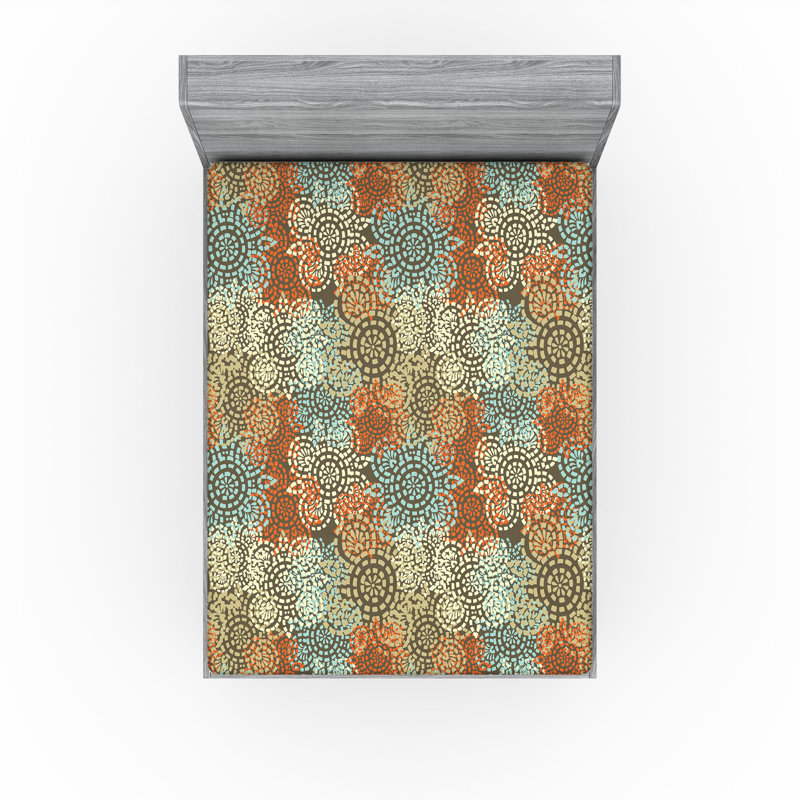 Ensemble de 2 draps-housses Ambesonne, Multicolore / floral 2, Drap-housse grand