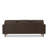 Alyvia 85.8" Brown Top Grain Leather Square Arm Sofa