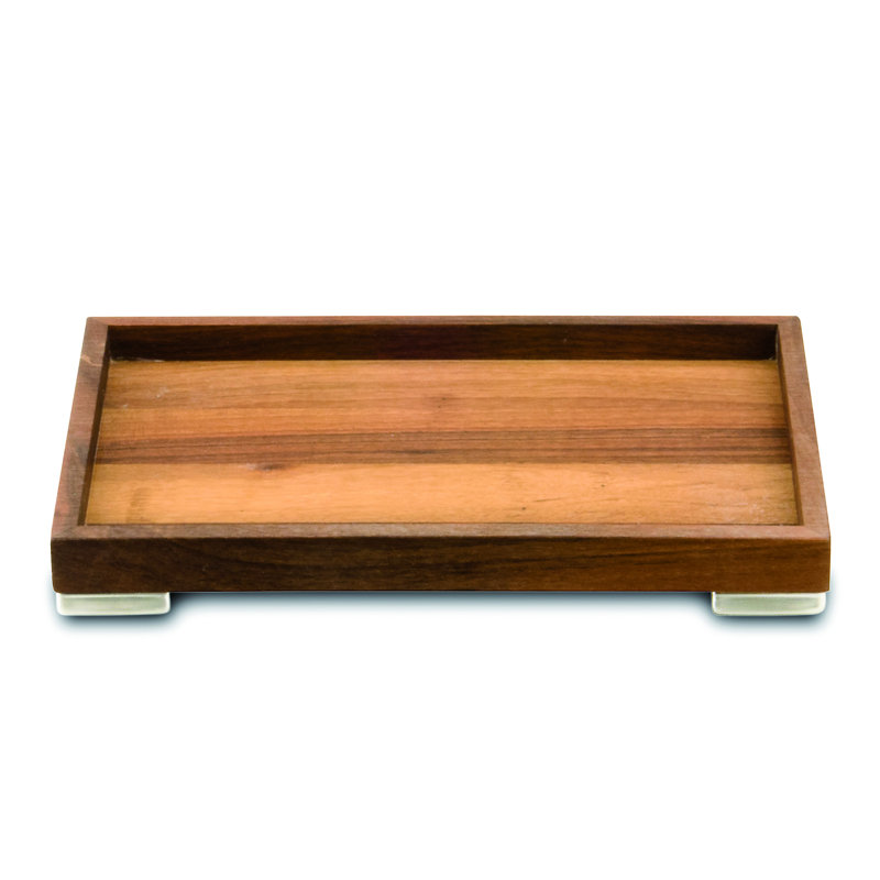 Tre Rectangular Tray 11.81" - 6 Pieces, Walnut