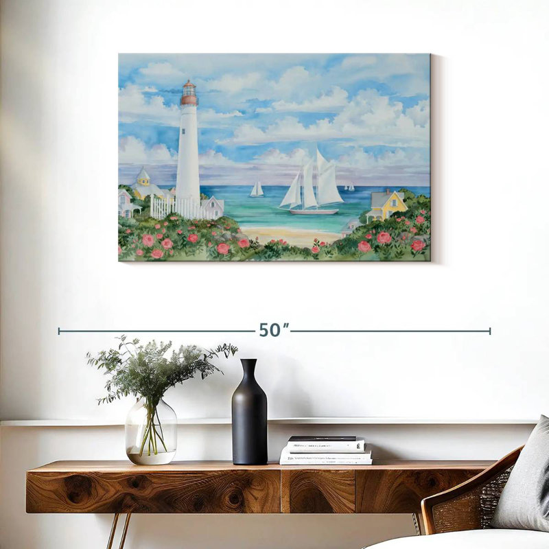 Aletra Ocean View Lighthouse, 24" H x 36" W