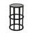 Patio Side Table With Grey Ceramic Tile Surface And Stable Iron Frame In Solid For Outdoor Use