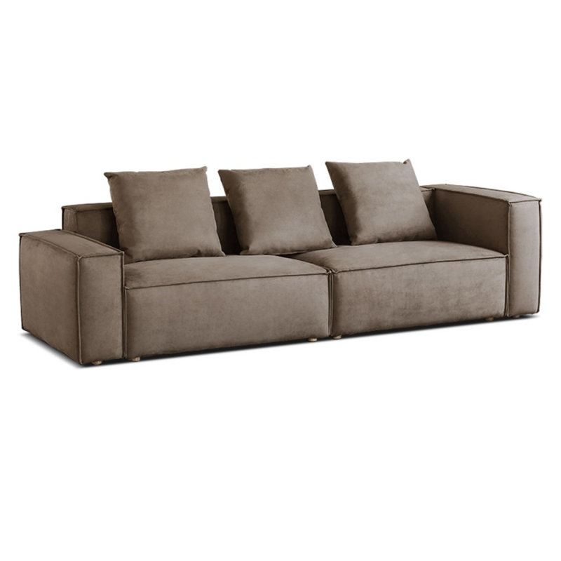 Coffee 100% Polyester Modular Sofa cushion couch, 26.38" H x 110.24" W x 37.40" D, 4