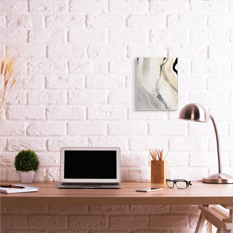 «Abstract Paint Strokes» par Lanie Loreth - Peinture, H 15 po x l 10 po, Plaque murale