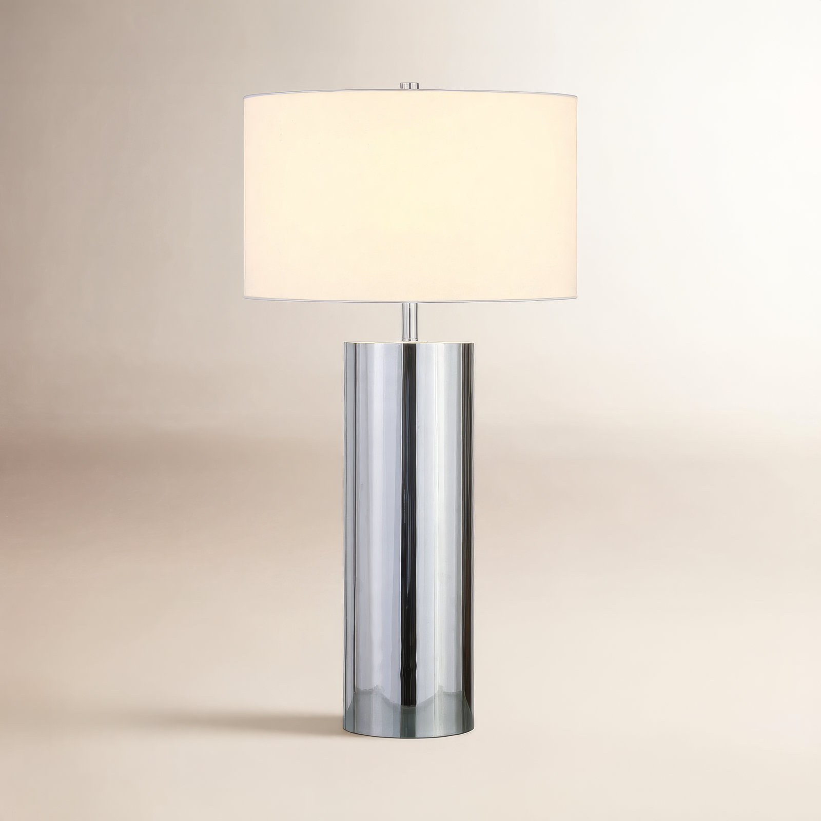 Erland Metal Table Lamp, Polished Nickel