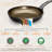 11'' Large Fry Pan - Non-Stick Stylish Kitchen Cookware with Metallic Ridge-Line Pattern