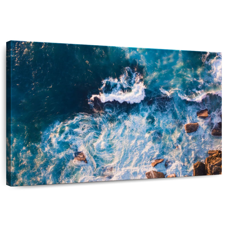 Gillard Ocean Waves And Rocks, 8" H x 12" W