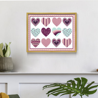 Sweet Valentine Collection A -Framed Print - Restickable