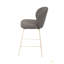 Ensemble de 2 tabourets modernes en tissu / métal