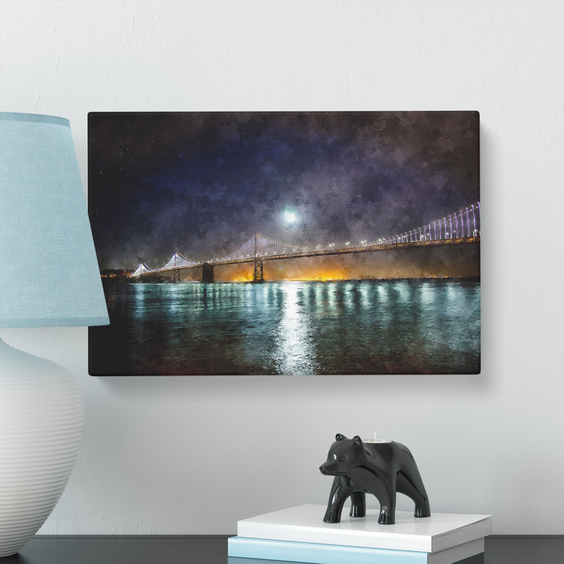 The San Francisco Oakland Bay Bridge - Wrapped Canvas, 60cm H x 91cm W x 3cm D