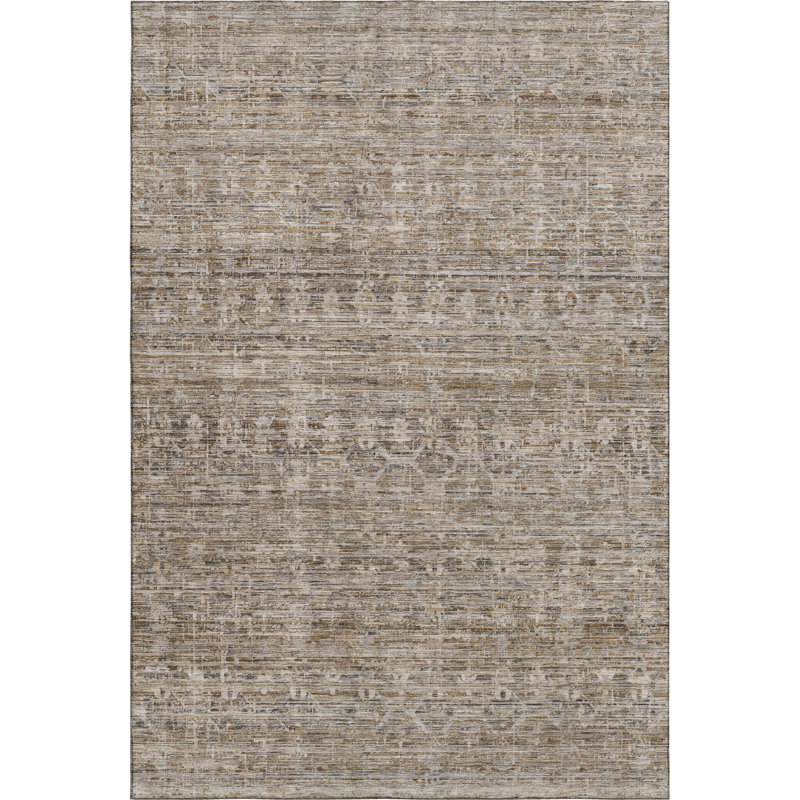 Premium Machine Washable Lubbers AMF1746 Stripe Rug, Rectangle 3' x 5'