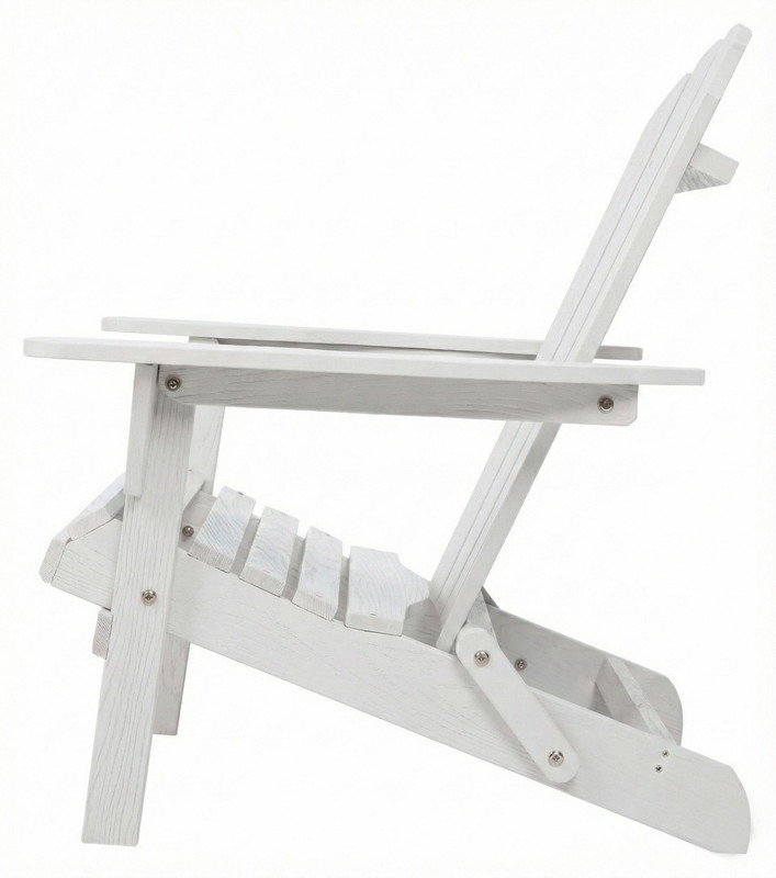 Ensemble de 2 chaises Adirondack pliantes en bois massif avec grain en relief pour patio et cour arrière, P 31 po x l 28 po x H 36 po