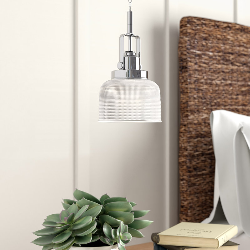 Luminaire suspendu en forme de dôme à 1 lumière Wortman