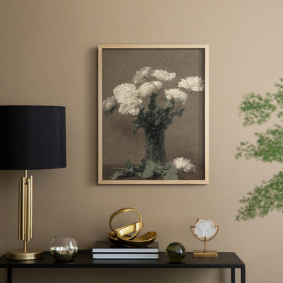 Reproduction florale vintage encadrée CCXL - bois massif