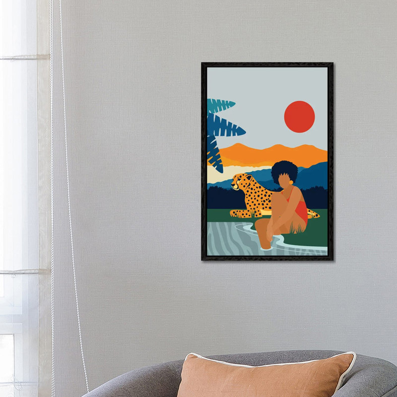 Jungle Boogie - Print on Canvas, 66.04 cm H x 45.72 cm W, Black Framed