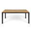 Table de salle à manger rectangulaire pour l'extérieur, table de patio en bois d'acacia de L 71 po, table bistro de ferme pour cour, jardin, bord de piscine, terrasse