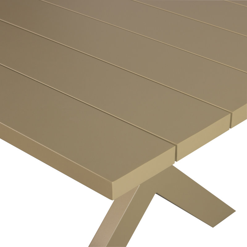 Delta Rectangular Outdoor Dining Table , 105cm cm W 220cm cm D, Green/Sand