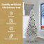 vidaXL Christmas Tree with 300 LEDs with Stand Silver PET-387983605