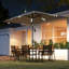 Parasol solaire pour terrasse avec DEL et inclinaison, parasol de table, rouge vin-308431749