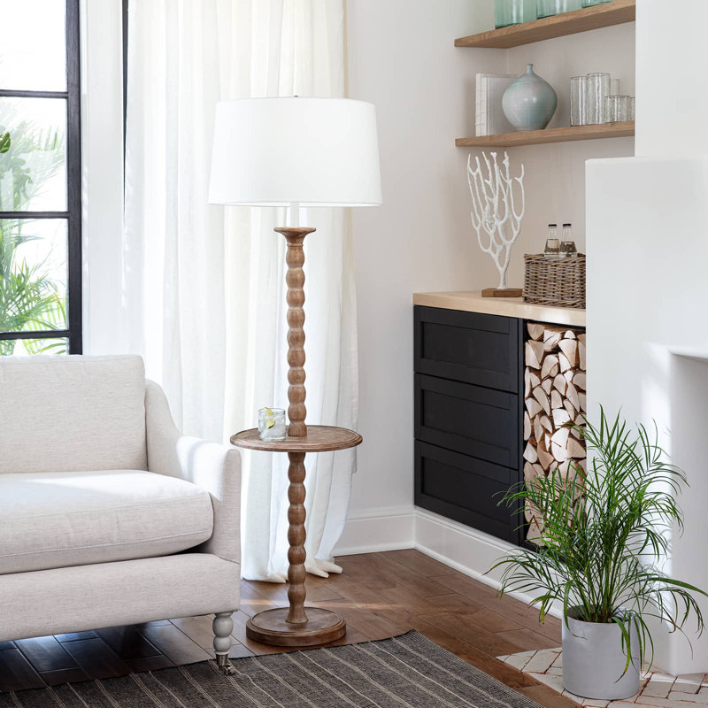 Lampe sur pied Perennial, Cuir véritable brun