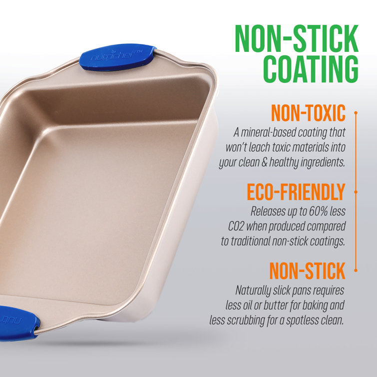 NutriChef Aluminum Non-Stick Square Cake Pan