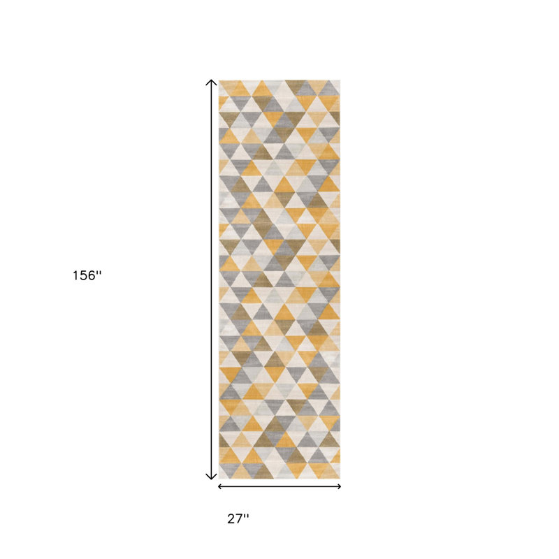 Geometric Indoor Rug, Rectangle 2' x 13'