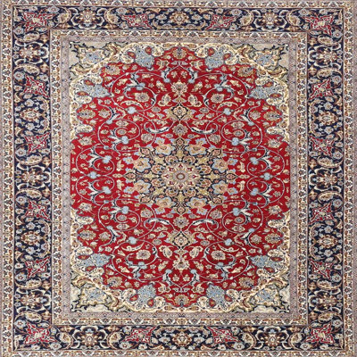 Tapis traditionnel bleu foncé / rouge Dorado