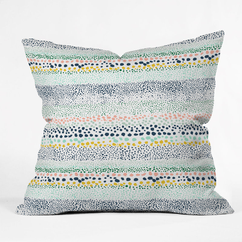 Polka Dots Throw Pillow, 16" x 16"